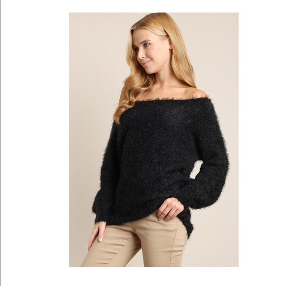 Black Multi-way Soft Sweater Pullover - Picture 4 of 16